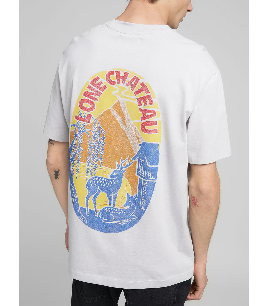 リラックスフィット ヘビーコットンジャージー グラフィックTシャツ 詳細画像 アイスグレー 6